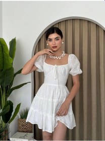 Resim Massa Mini Elbise Beyaz 