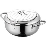 Resim Derin Kızartma Tencere Derin Kızartma Tencere Paslanmaz Çelik Termometre 