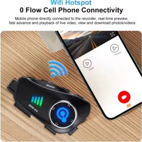 Resim Q28 2x 2 Eşleşmeli Motosiklet Kask Bluetooth Kulaklık 1080P Kamera Su Geçirmez Intercom - Lisinya 
