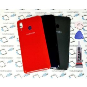 Resim Samsung M20 Kırmızı Uyumlu Arka Kapak Batarya Kapağı Pil Kapağı Yapışkan Ve Sökme Aparatıyla Beraber Full Set Kırmızı 