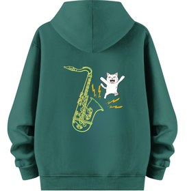 Resim Saksafon Kedo - Regular Hoodie - Bej / S 