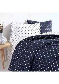 Resim Coté Blanc Dots Mavi %100 Pamuk Çift Kişilik Nevresim Takımı Mavi 