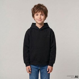 Resim Calvin Klein Relaxed Back Çocuk Siyah Sweatshirt 