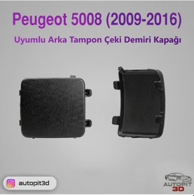 Resim Peugeot 5008 2009 2016 Uyumlu Arka Tampon Çeki Demiri Kapağı 