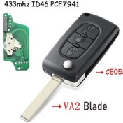 Resim Peugeot 207 307 Id46 Ce0536 Ce0523 İçin Filp Uzaktan Araba Anahtarı 433mhz 0031 