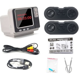 Resim Gv300 Tv Şekli Retro Oyun Konsolu Oyun Makinesi Gri 