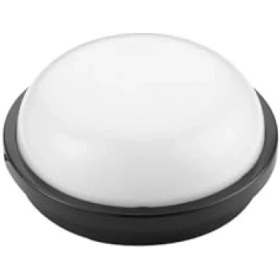 Resim MarkEntegra Yuvarlak Siyah Banyo Tavan Lambası - 20W Beyaz LED Işık 