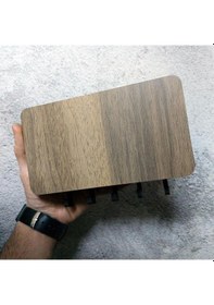 Resim Dekoratif Ahşap Desenli Bölmeli Anahtarlık Duvar Askısı Dekor Diğer 