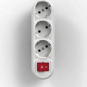 Resim Toptancı Amca Üçlü Topraklı Fişli Priz Lale Golyat Çoğaltıcı (Anahtarlı) 