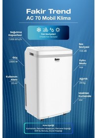 Resim Fakir Trend AC 70 A 7000 BTU Mobil Klima 