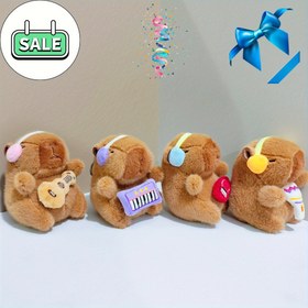 Resim Musical Capybara Pet Oyuncak, Yaratıcı Karikatür Peluş Capybara Pet Dolu Hayvan. 