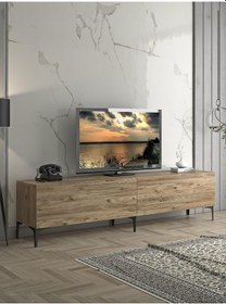 Resim Wood'N Love Vega Premium 200 Cm Geniş Dolaplı Metal Ayaklı Tv Üni (533004083) 