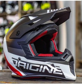 Resim Origine Hero Thunder Kapalı Kask Mavi - Beyaz - Kırmızı 