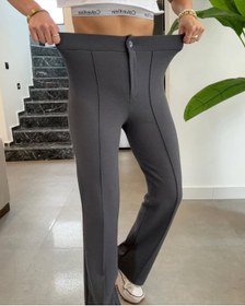 Resim Genel Markalar Kadın Yüksek Bel Full Likralı Krep Kumaş Pantolon 