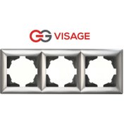 Resim NZM TİCARET Visage Ambiance Füme 3 Lü Çerçeve - Priz Ve Anahtar İçin Uyumlu Çerçeve 