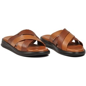 Resim Pierre Cardin Taba Hakiki Deri Erkek Terlik Pc-7336 M 