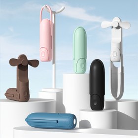Resim 3'ü 1 Arada Taşınabilir El Fanı, Katlanabilir Tasarım ile Mini Masa Fanı, USB Şarj Edilebilir Lityum Pil, 12 Saat Çalışma Süresi, Ofis, Seyahat ve Açık Hava Aktiviteleri için Sessiz Çalışma, El Feneri ve Güç Bankası Fonksiyonu Dahil, Hafif Plastik Malzeme, Ofis Fanı | Katlanabilir Fan | Kompakt Tasarım, Taşınabilir Fan 