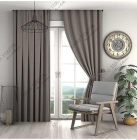 Resim Lüks Açık Vizon Blackout Kalın Karartma Güneşlik En X Boy Pilesiz Tek Kanat Kanat,Açık 230 200 