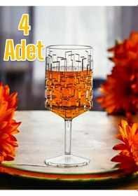 Resim Kırılmaz Kadeh Bardak 350 Ml Kokteyl Ve Şarap Kadehi 4 Adet Şeffaf 