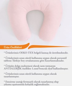 Resim Umaybebek Emzirme Yastığı Minderi - %100 Pamuk - Bebepembe 