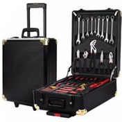 Resim forces 186 Parça Metal Kasa Full Set Tekerlekli Profesyonel Alet Ve Lokma Takım Çantası 