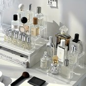 Resim Çok Katlı Kozmetik Gösteri Standı, Şeffaf Plastik Mücevher Organizer, Serbest Duran Makyaj Depolama Rafı, Çok Amaçlı Masaüstü Sergi, Banyo ve Tuvalet için Hafif ve Dayanıklı 