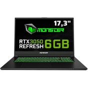 Resim Monster Abra A7 V15.1.7 Intel Core i7 12700H 8 GB RAM 500 GB SSD 6 GB RTX 3050 Windows 11 17,3" FHD 144 Hz Oyun Bilgisayarı 