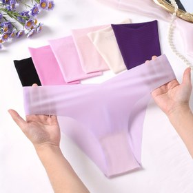 Resim 7'li Paket Kadın Hızlı Kuruyan Dikişsiz Külotlar - Düz Renk Minimalist İç Çamaşırı, Yumuşak Rahat Kalıp, 7 Renk (Siyah/Pembe/Lavanta/Beyaz Mor/Açık Mavi/Beyaz), Sadece Elde Yıkama, Günlük Kullanım İçin | Basit Tasarım | Pürüzsüz Dokulu 