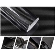 Resim Karbon Fiber Folyo 5D Siyah Vinil Parlak - Boyut: 10CM x 152CM 