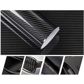 Resim Karbon Fiber Folyo 5D Siyah Vinil Parlak - Boyut: 10CM x 152CM 