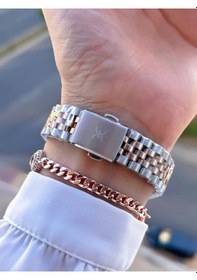 Resim Daniel Klein Çelik Kordon 30 Mt Suya Dayanıklı Kadın Kol Saati+bileklik Byn.10877.m5 Rose Gold 