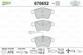 Resim VALEO 670652 | Fren Balata Ön 03-T.Porter T5 17 