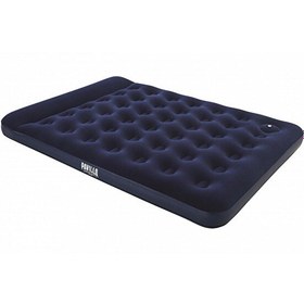 Resim Bestway Pavillo Queen Flocked Air Bed Çift Kişilik Şişme Kamp Lacivert Yatak 