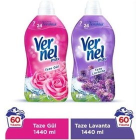 Resim Vernel Max Konsantre Çamaşır Yumuşatıcısı Taze Gül 1440 ML + Lavanta 1440 ML 