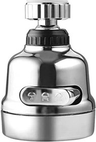 Resim Genel Markalar Krom 3 Fonksiyonlu Mutfak Lavabo Başlığı 360 Derece Döner Musluk Ucu Tasarruflu 1410 