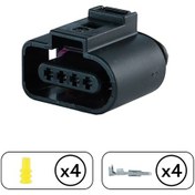 Resim Volkswagen Map Sensör Soketi 4 Pin Kablosuz 