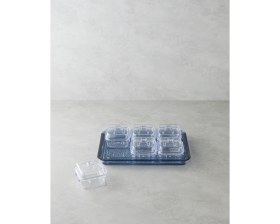 Resim English Home Axel Akrilik 6 Bölmeli Kahvaltılık 25x35 cm Mavi 