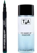 Resim Tca Studio Make-Up Göz Makyaj Temizleyici 150 ML + Likit Eyeliner 1004 Green 