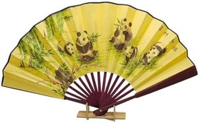 Resim Çin Bambu Keten Kumaş Yelpaze CK03 Büyük Boy 60cm No.3 