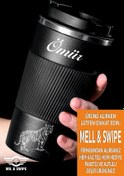 Resim MIL SWIPE Kişiye Özel Isimli Baskılı Paslanmaz 304çelik Termos Bardak 500 Ml Termos Mug Kupa Araçkahveçayms549 