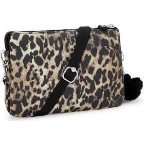 Resim Kipling Riri Küçük Boy Omuz Çantası Leopar 