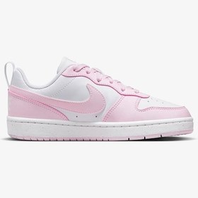 Resim Nike Court Borough Low Recraft Gs Dv5456-105 Beyaz-pembe Kadın Spor Ayakkabı Pembe 