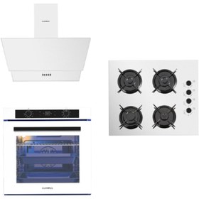 Resim Luxell Plus Beyaz Ankastre Set 