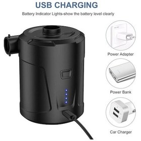 Resim Teltree Taşınabilir Kablosuz Elektrikli Hava Pompa - Çadır, Hava Yatağı, Yüzme Çemberi İçin Şarj Ve Havalandırma Fonksiyonu 