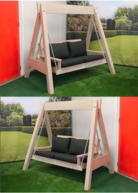 Resim Bamena Wood milas Ahşap Salıncak 