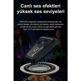 Resim Mena Rise Y11 Bluetooth Kulaklık Mikrofonlu Motosiklet Kulaklığı Intercom Bt 5.3 - Lisinya 