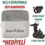 Resim Rain Bird Dış Mekan Rc2-4 İstasyonlu Kontrol Ünitesi + 4 Adet 100dv Vana Seti 