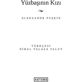 Resim Ketebe Yüzbaşının Kızı - Aleksandr Puşkin 