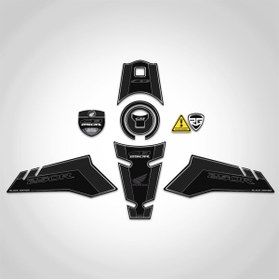 Resim Redline Grafik Cb 250r Full Tank Pad Set Siyah-gümüş 