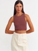 Resim Dilvin Crop Top 101A30114 Kahve Kahverengi 